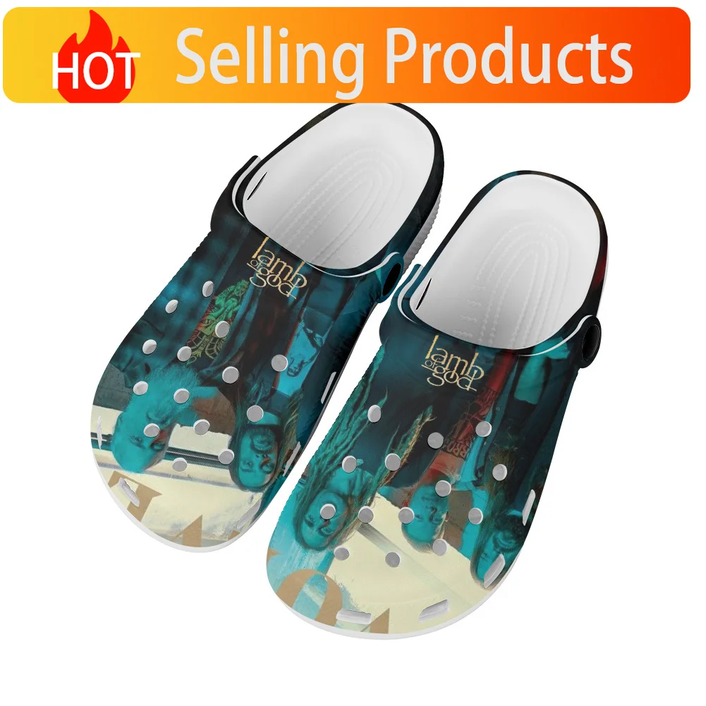 Lamb of God Heavy Mental Band Home Clogs Custom Water Shoes Mens Womens Teenager Shoes Clog Breathable Beach Hole Slippers