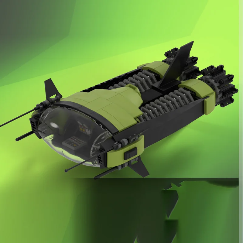Space Explorative Vessel Model MOC Building Bricks War Equipment Modular Technology Gifts Holiday Assemble Children Toys Suit