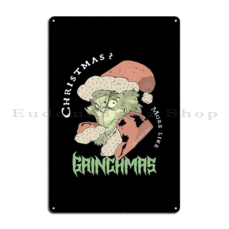 Grinchmas Metal Plaque Poster Designing Garage Decoration Wall Decor Personalized Living Room Tin Sign Poster