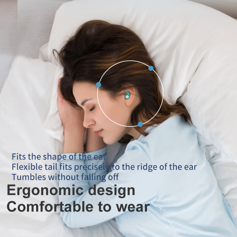 1Pair Soft Silicone Ear Plugs Insulation Ear Protection Plug Anti Noise Snoring Sleeping Earplugs For Travel Noise Reduction