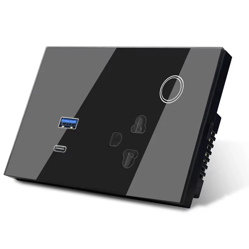 

AT82-Wifi Smart Tuya 16A настенная розетка USB TYPE-C вилка питания для Alexa для Google Home Smart Life вилка европейского стандарта