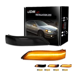 2pc Dynamic Sequential Blink/Flow LED Side Mirror Turn Signal Light Assembly For 2008-2013 Honda Accord CP1/CP2/CP3,For Acura RL