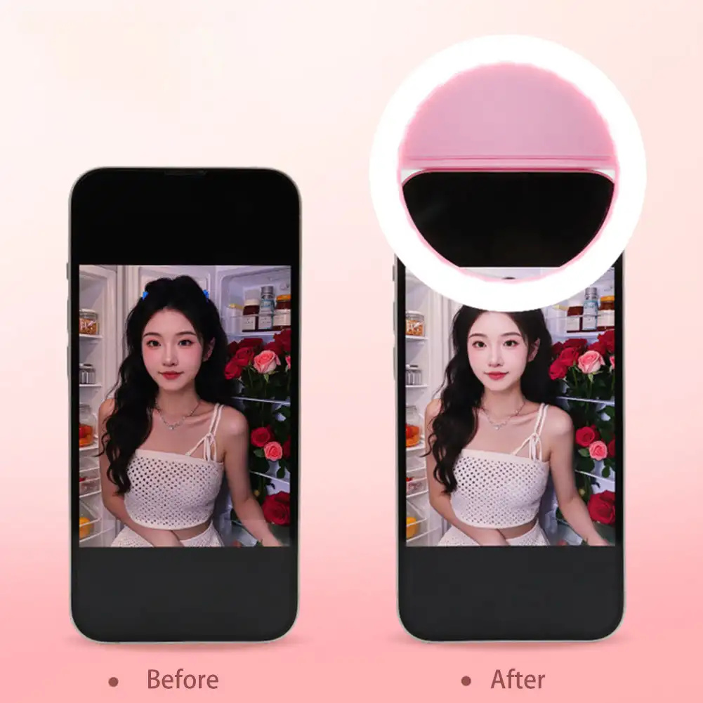 Neue Handheld Ring LED Wiederaufladbare Füllen Licht Handy Live Broadcast Fotografie Desktop Selfie Licht mit Ladekabel