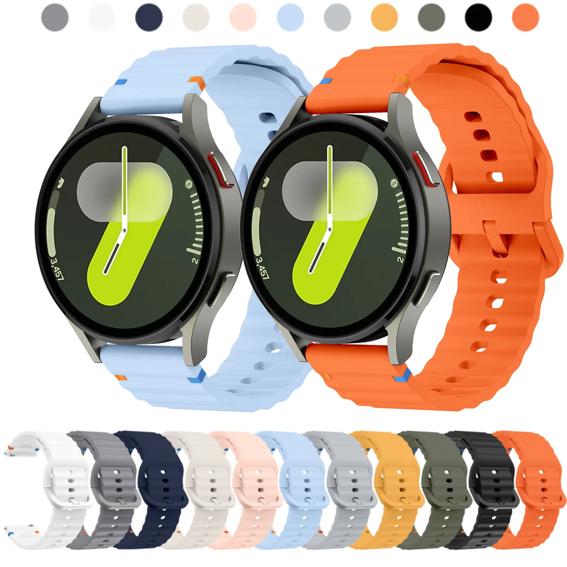 20 mm 22 mm Uhrenarmband für Huami Amazfit BALANCE Band GTR 4 2 2E GTR3 Pro/GTS 4/2 Mini GTS 3/Bip 3 Pro 4/5 Silikon-Wellenarmband