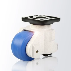 1pcs GD-150F MC Nylon Wheel and Aluminum Pad Leveling Caster, Height Adjustable Foot Pad, Plate Mounted Swivel Caster 3300 lbs