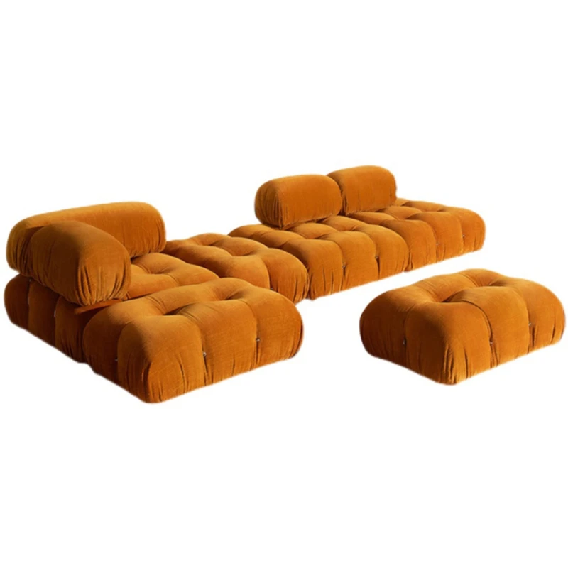 

Fabric sofa free combination bedroom small sofa