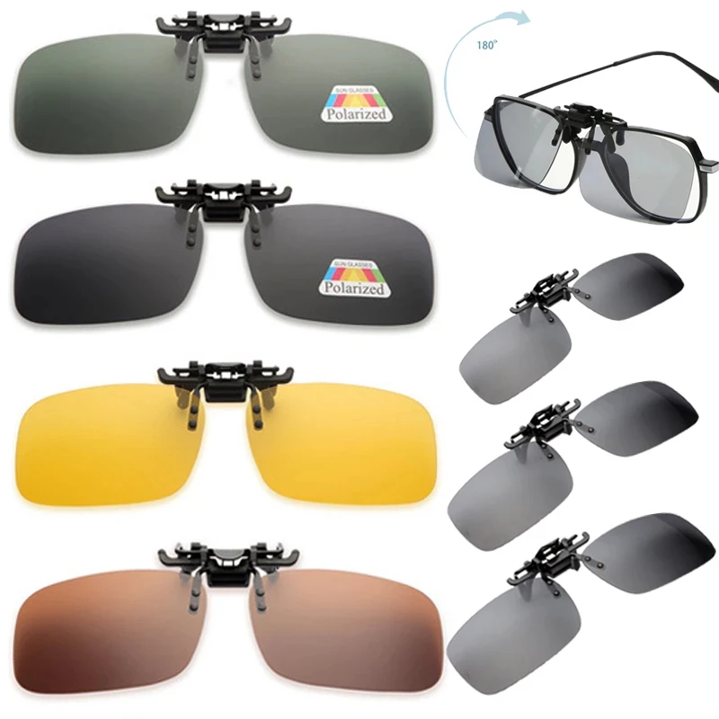 1/3pcs Car Sunglasses Night Safety Driving Glasses Clip On Flip Up Night Vision Glasses Anti-glare Driver Goggles Sunglasses
