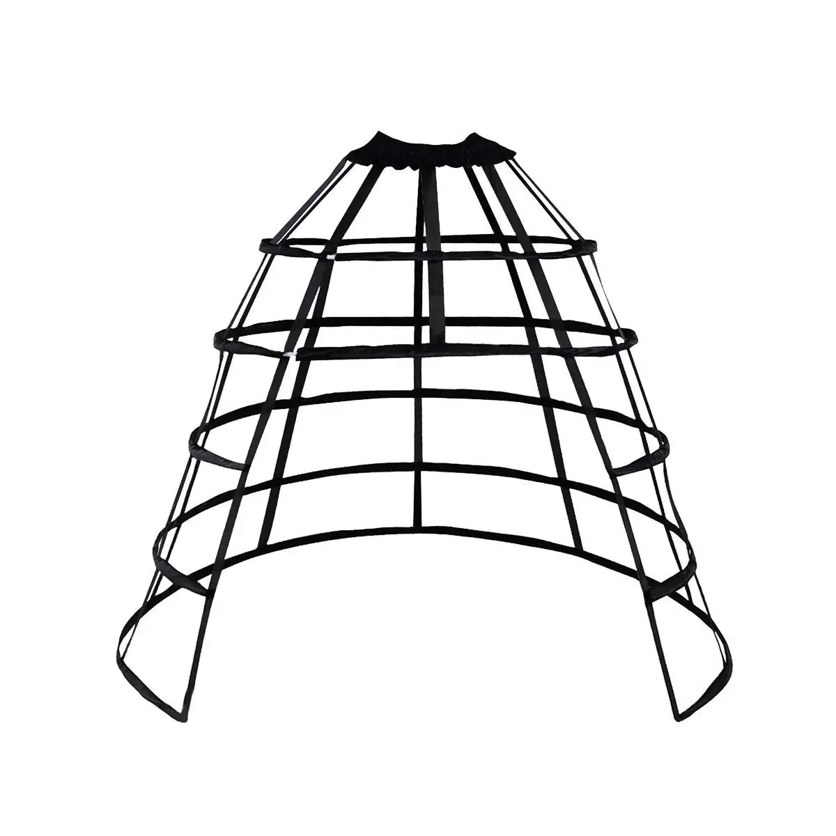 Hot Sale Cage Hoop Skirt Petticoat Dress Pannier 5 Hoops Bustle Cage Crinoline