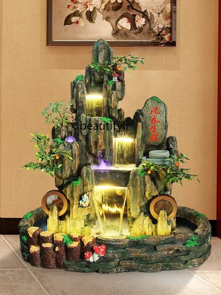 

V new style rockery flowing water illa courtyard circulating water fish pond creating landscape fountain feng shui wheel floor o