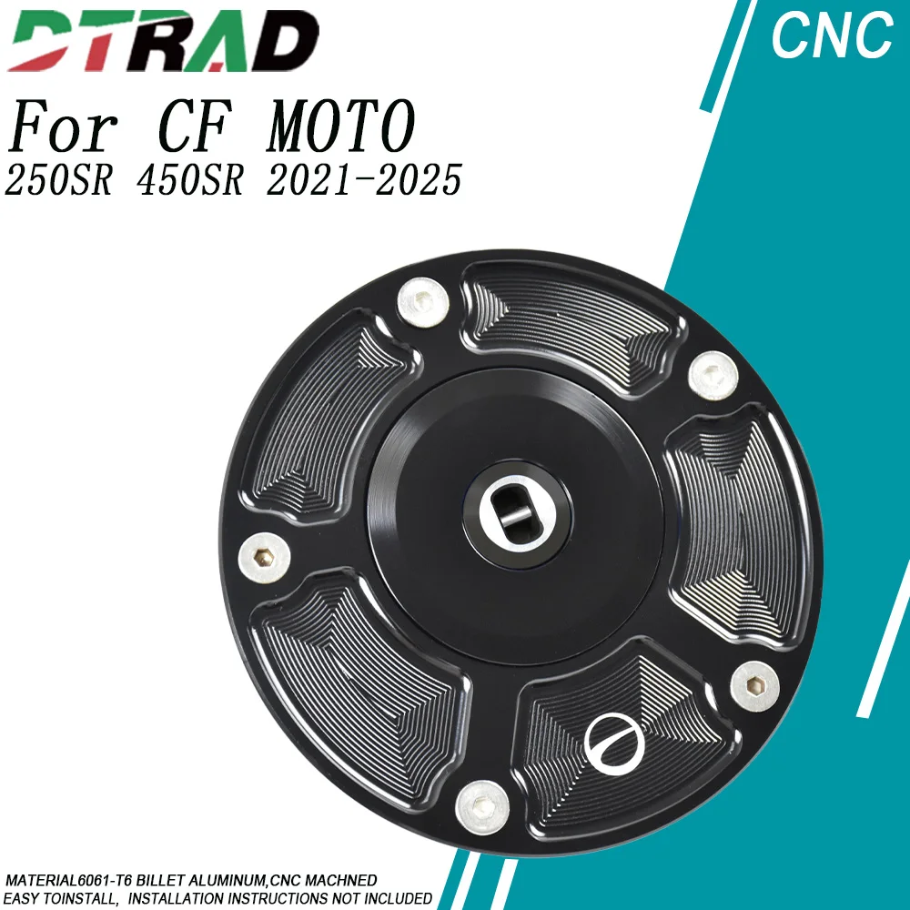 

For CF MOTO 250SR/450SR 2021-2025 Motorcycle Locking Quick Release Fuel Filler Cap Aluminum Quick Filling Plug Oil Gas Cover