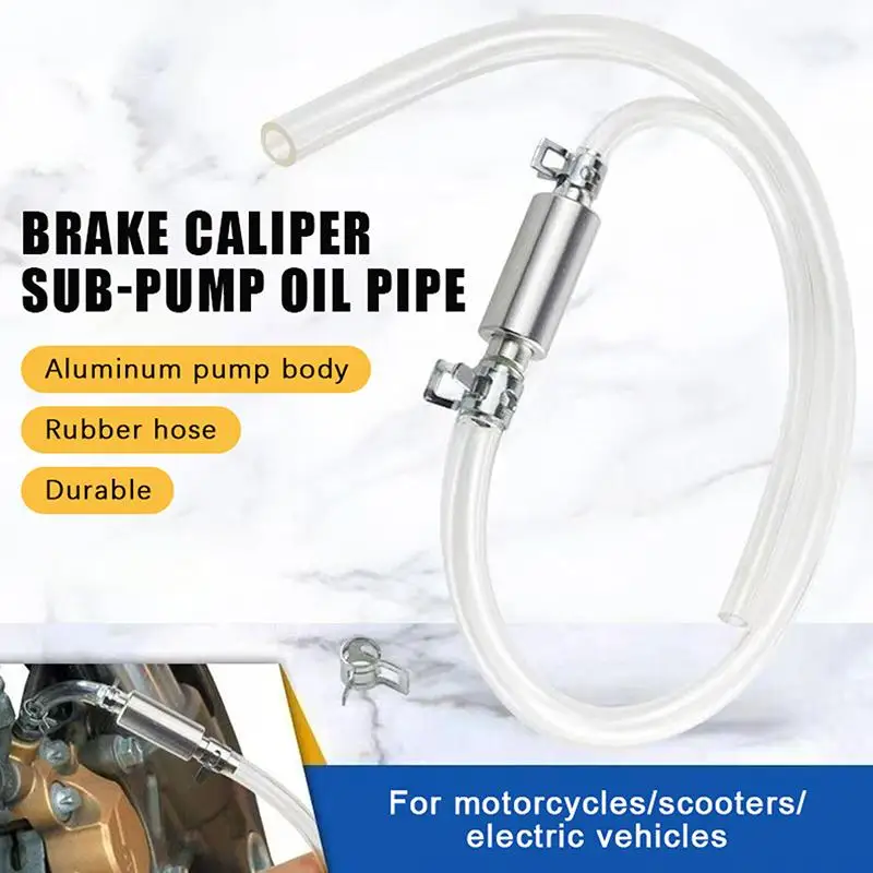 Manual Fluid Extractor Pump, Motorcycle Brake Bleeder Kit, One-Way Check Valve Hydraulic Brake Clutch Bleeding Tool, With Alumin