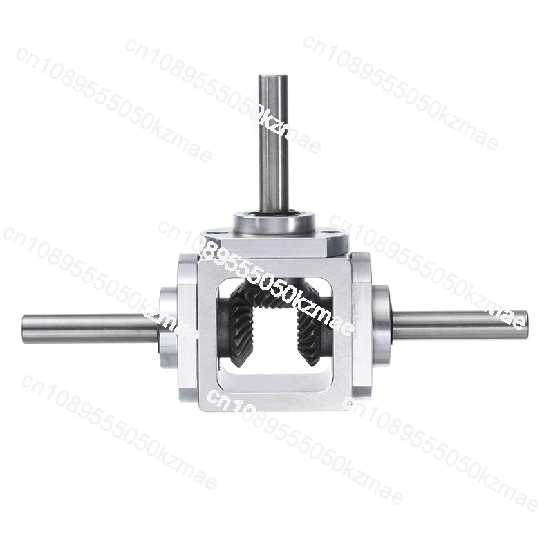 90 Degree Right Angle Bevel Gearbox - 1:1 Ratio Double Output Shaft 1 Module 20 Teeth Reversing Gear-Box view 2