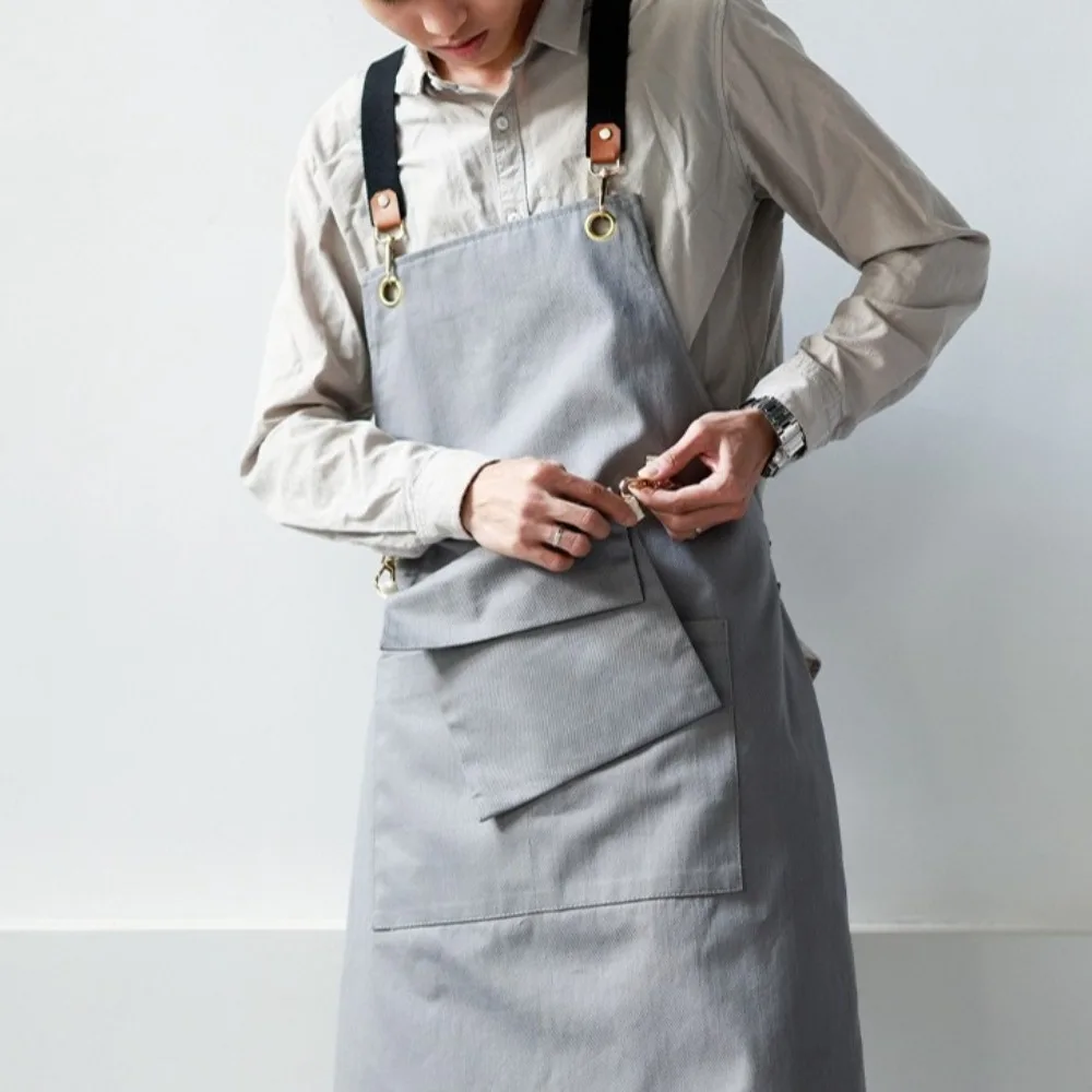 

Прочный регулируемый рабочий фартук, бытовые кухонные фартуки с несколькими карманами и карманами для инструментов, кухонные фартуки для кухни