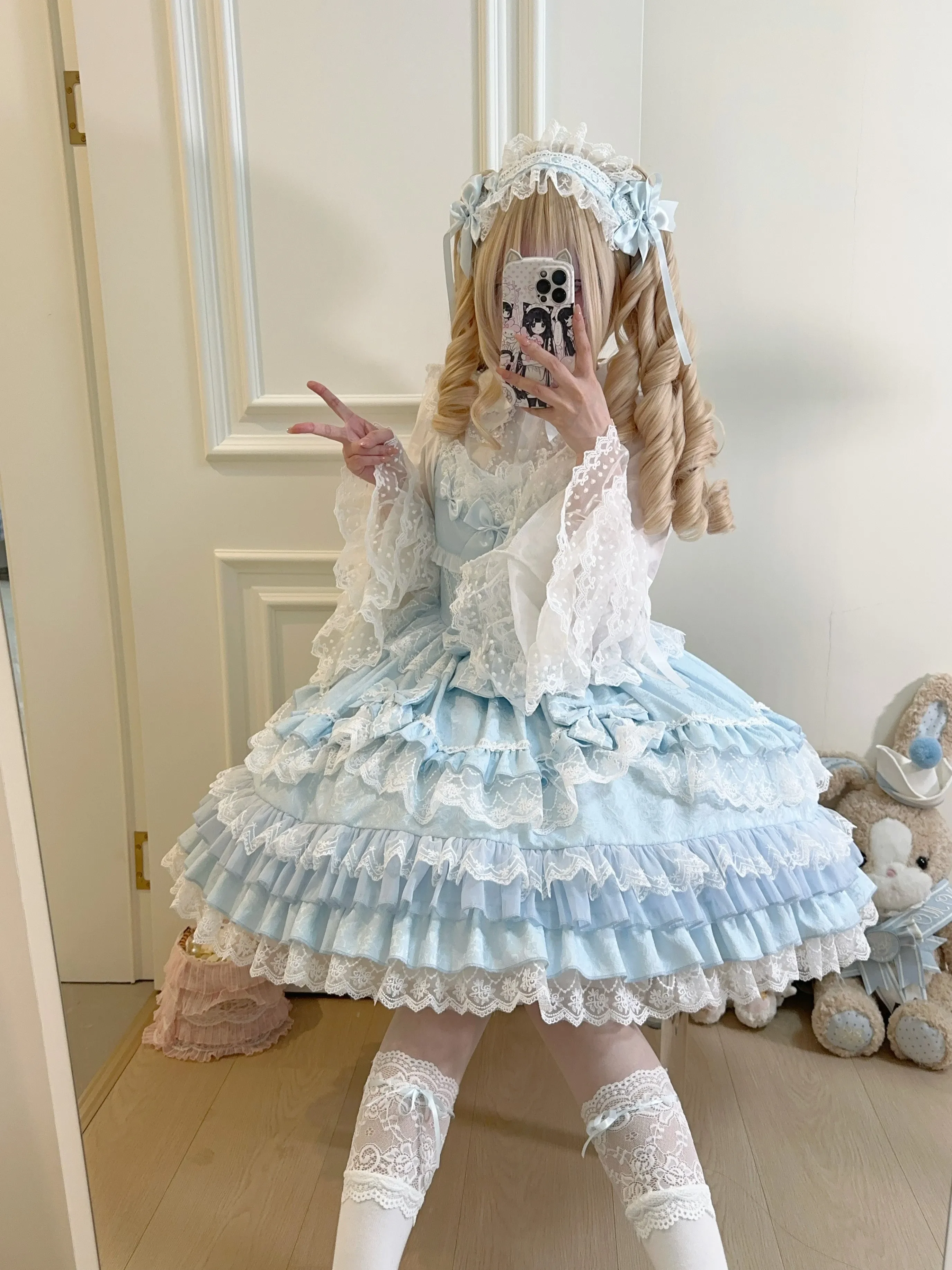 

2025Original Design Lolita Dress Doll Sense Sweet Jsk Suspender Dress Princess Clothes Birthday Party Cute Back Bow Friends Gift