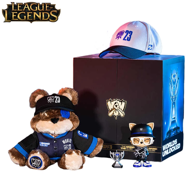 

In Stock Genuine Original League of Legends 2023 Global Finals Collection Gift Box S13 Assist Collectible Figure Plush Set Gifts