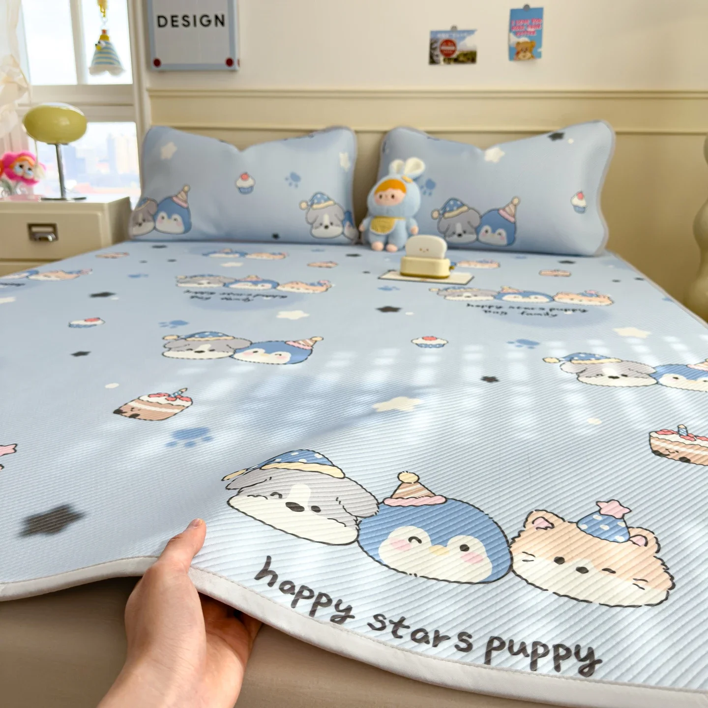 High-quality Ice Silk Bed Mat for Summer Breathable Cooling Feel Bed Protection Pad Adult Child Sleeping Summe Mat  Bedsheet Set