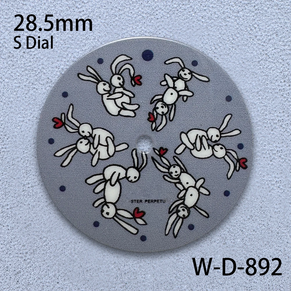 

28.5mm S Logo Dial Fit NH35/NH36 Japanese Movement Comic Enamel High-Quality Watch Modification Accessories