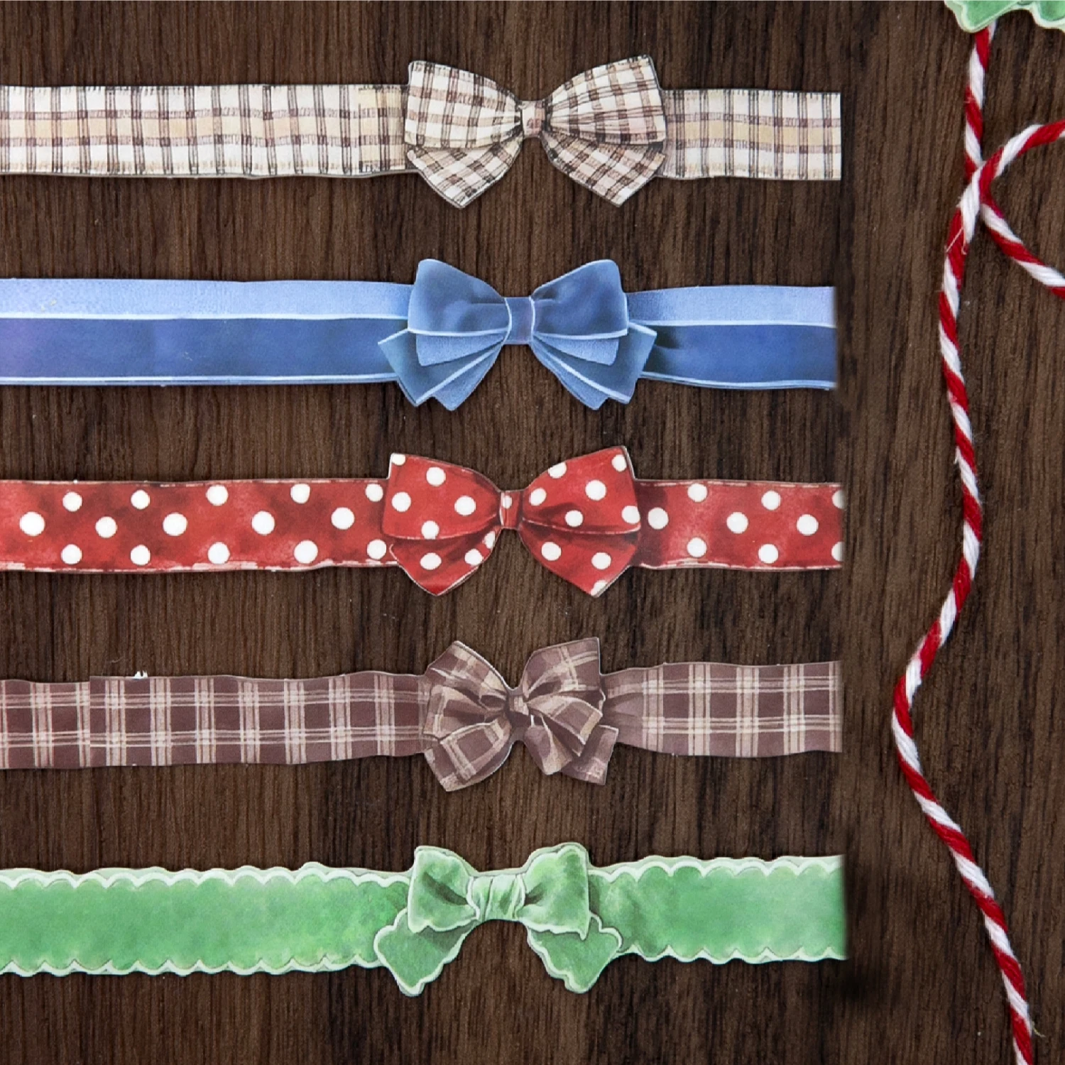 Cute Bow Knot Pattern Washi Tape Roll for Stationery Craft Gift Box Packing And Greeting Card Decoration Hobby DIY Use