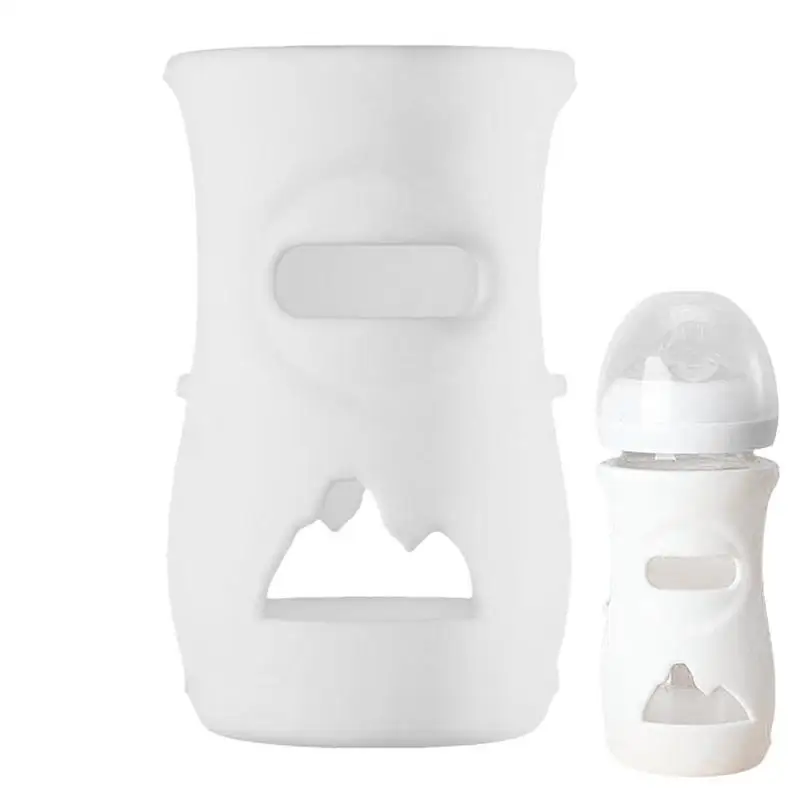 Baby Bottle Sleeve Covers Silicone Sleeve Reusable Milk Bottle Protectors Silicone Thermal Insulation Safe Milk Bottle Fall