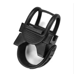 Flashlight Holder Clamp Bicycle Bike Torch Light Mounting Bracket Soft Rubber Adjustable Bicycle Handlebar Light Holder Clip