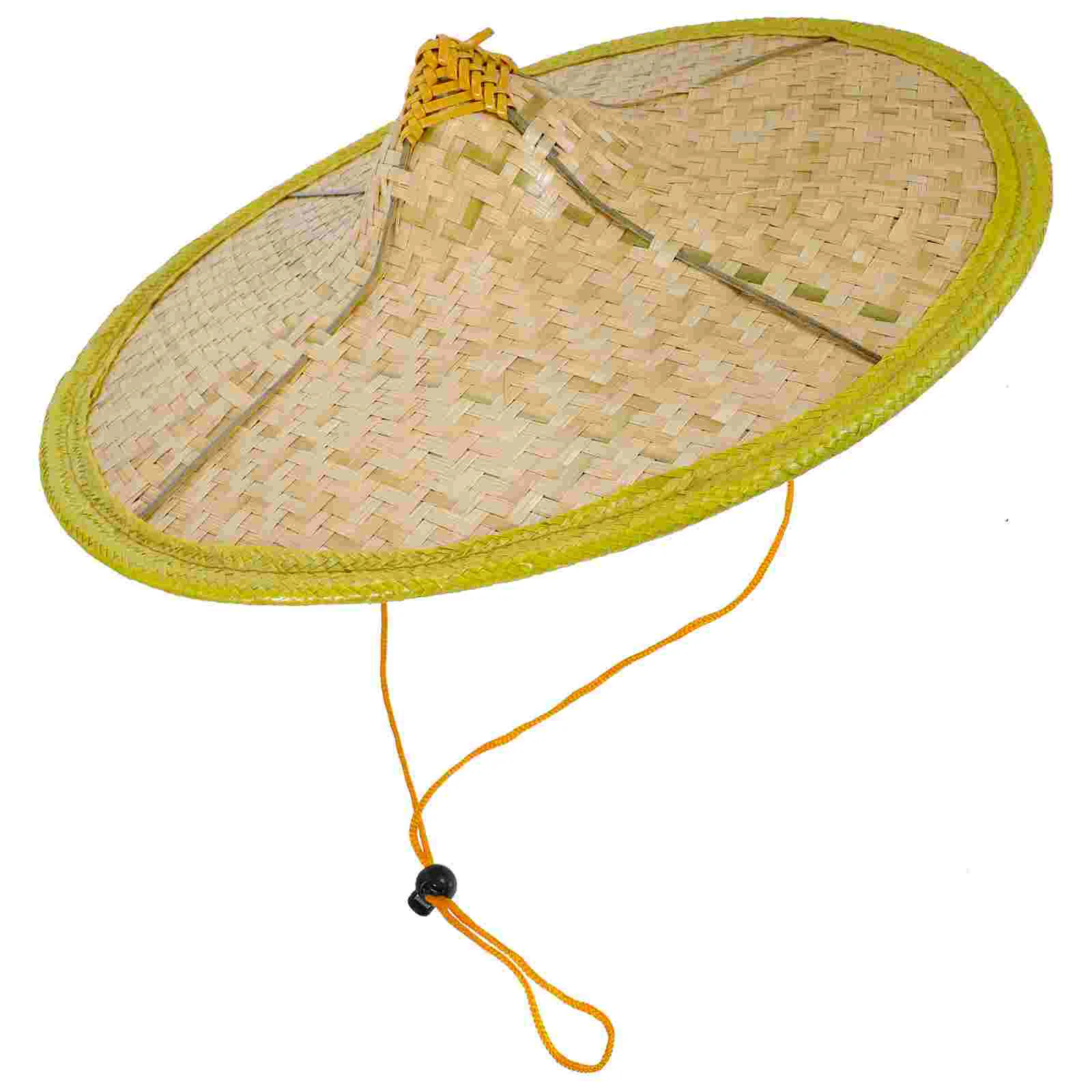 

Straw Hat Bamboo Costume Supplies Weaving Hats Adult Oriental Rain Caps Fishing Cone Child