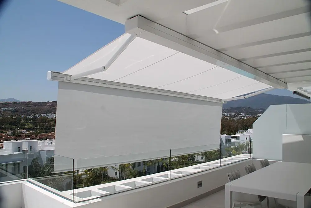 

For Patio Motorized Telescopic Arm Foldable Awning Canopy 6M 4M Full Cassette Awning Garden Backyard Outdoor Retractable Awning