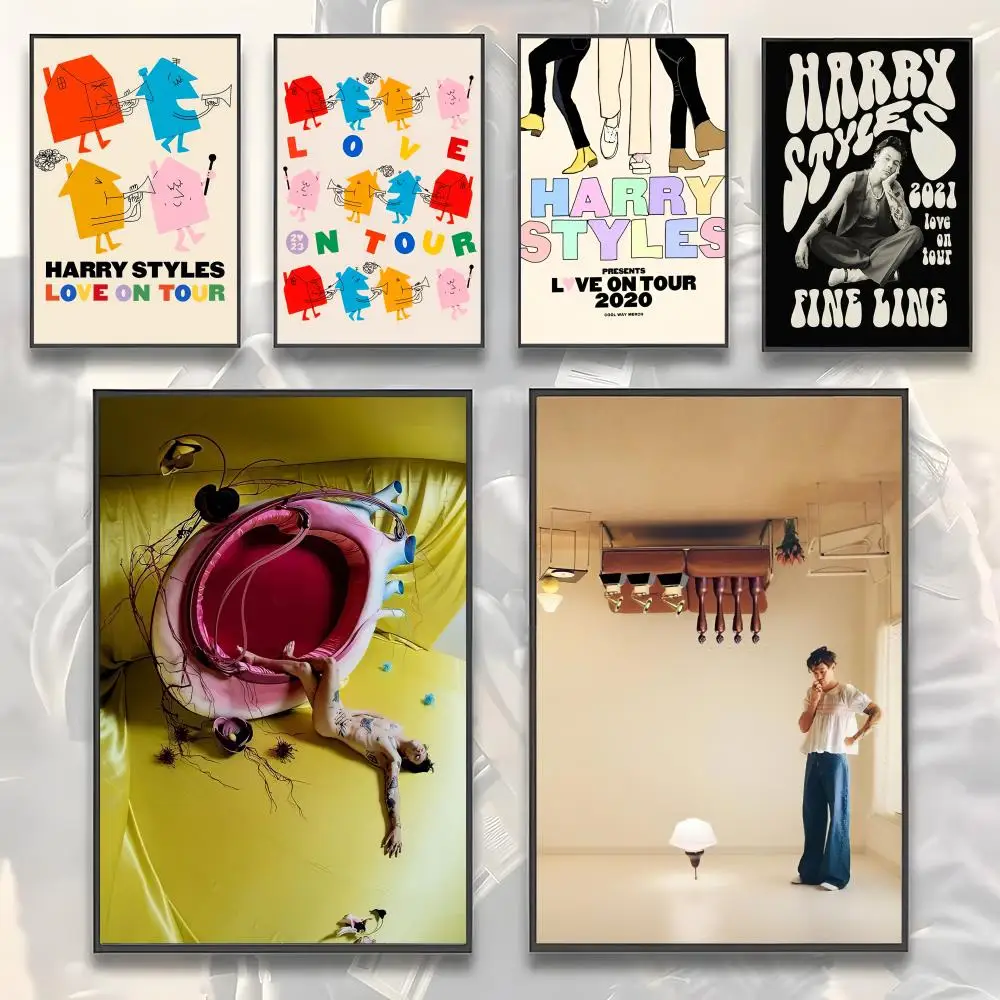 H-Harry E-Edward S-Styles Classic Movie Poster HD art sticky wall waterproof home living room bedroom bar aesthetic decoration