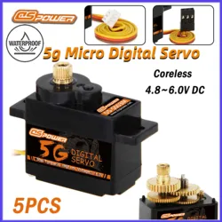 5 szt. Silnik DSPOWER 5g Micro serwomechanizm cyfrowy z metalowymi zębatkami JR/JST do 1/28 RC Mini samochodu WLtoys K989 K969 część robota do samolotu