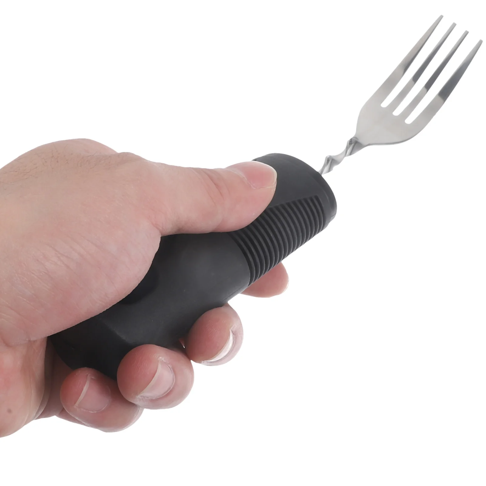 

1Set Tremble Proof Elderly Tableware Adaptive Utensils Kit Stainless Steel Anti-Skid Cutlery Spoon Fork Disabled Food