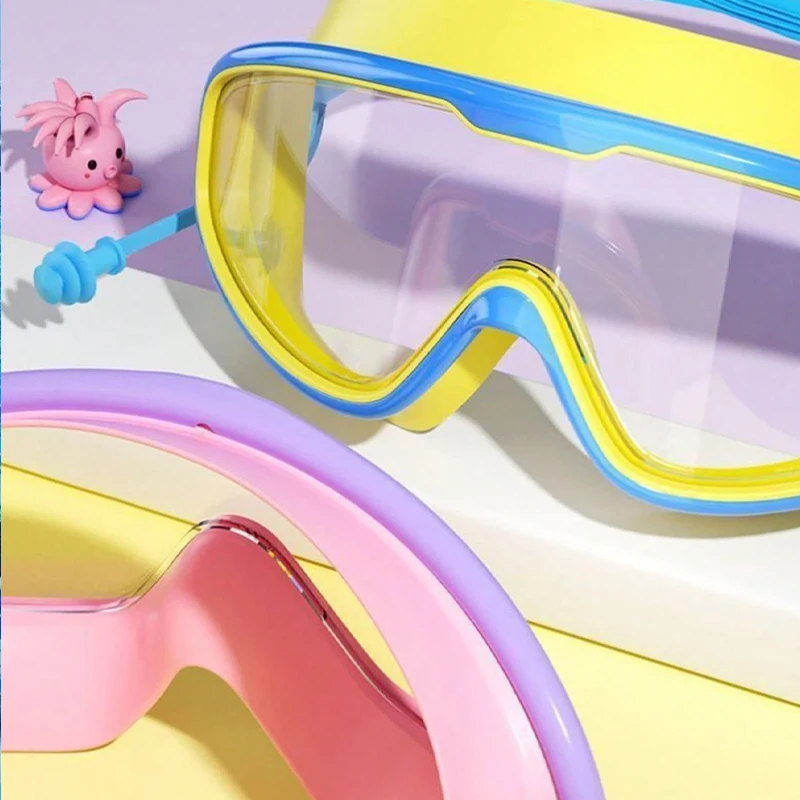 Children's swimming goggles  Anti-fog and Anti-ultraviolet wide-angle swimming goggles; waterproof children's pool glasses