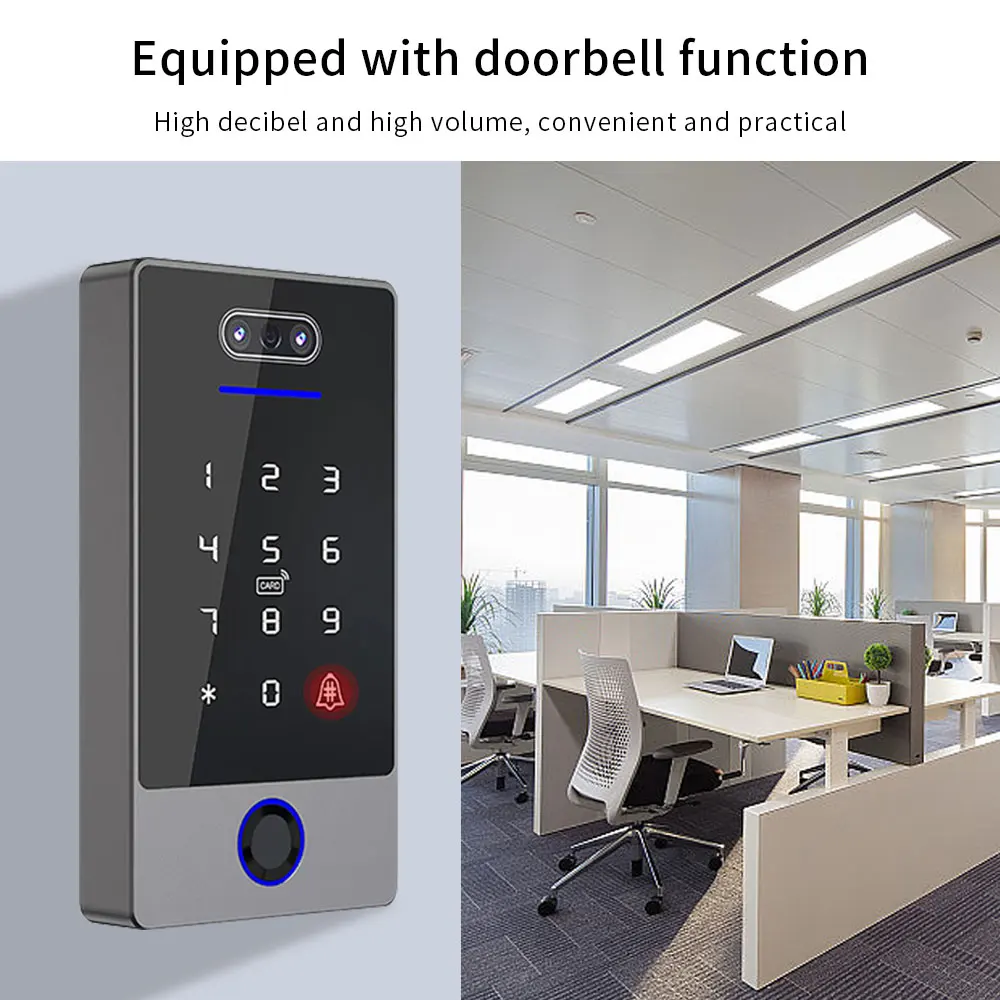 TTLock Face Recognition Access Control Keypad Standalone Waterproof Fingerprint Access Controller for Door Lock TTRenting Cloud