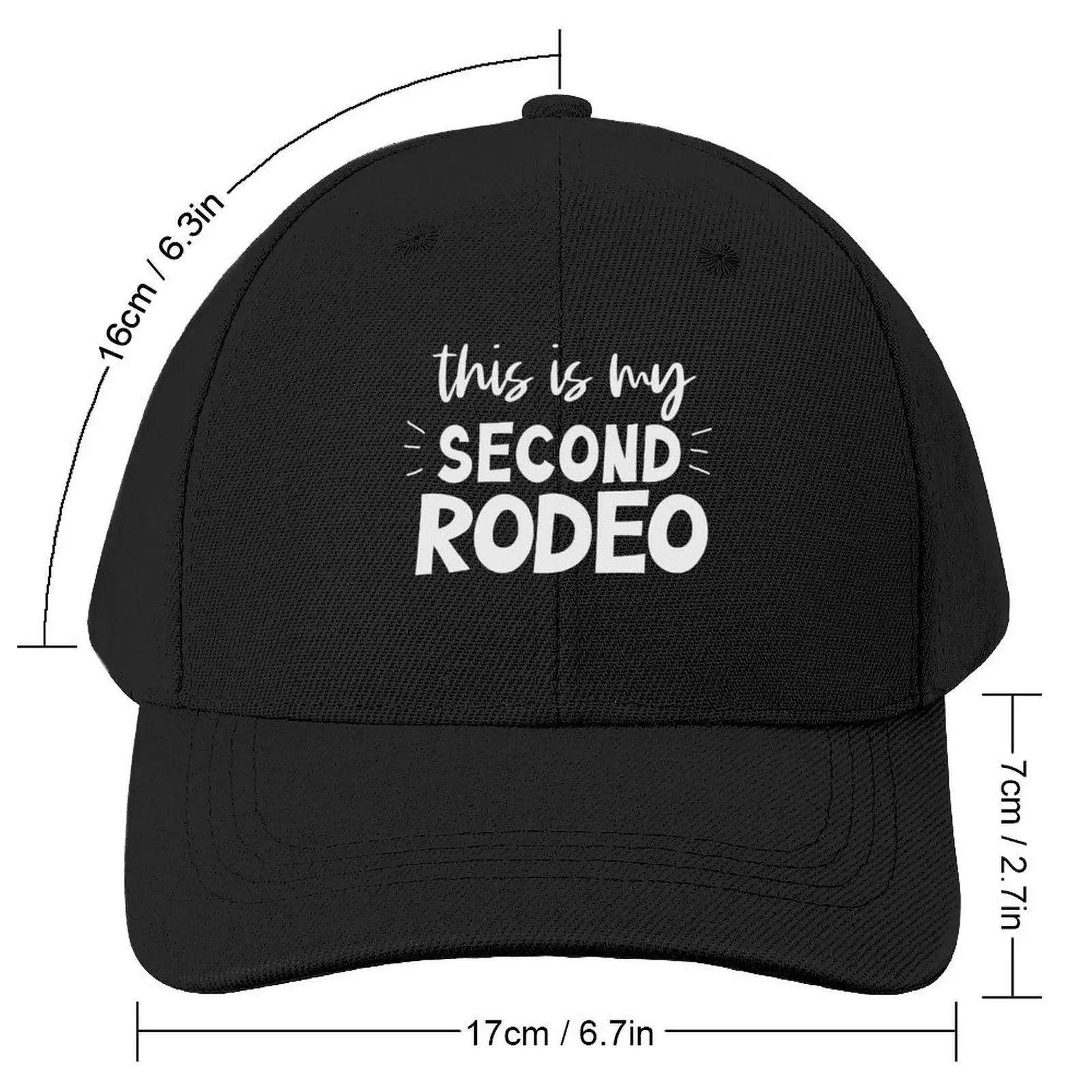 This is my second rodeo (white letters) Baseball Cap Snapback Cap Kids Hat beach hat Women's Beach Outlet Men's