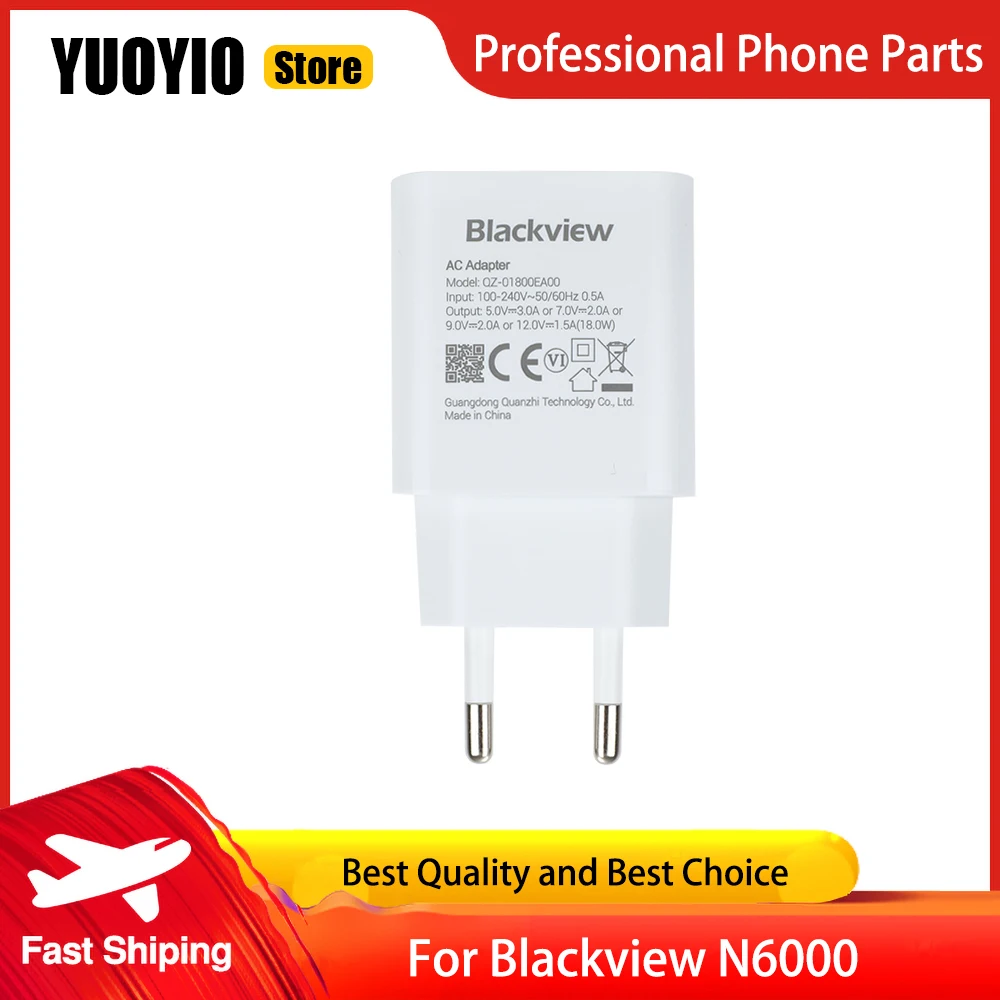 100% Original New Blackview N6000 Charger Official Quick Charging Adapter 5V3A + USB Cable Data Line