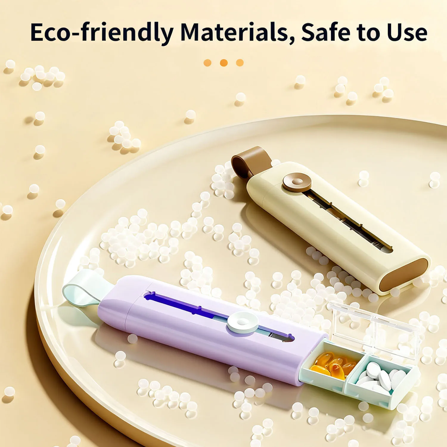 Travel Pill Organizer 3 Compartments with Lids Mini Portable Tablets Container for Vitamins Medicines Small Pocket Medicine Case