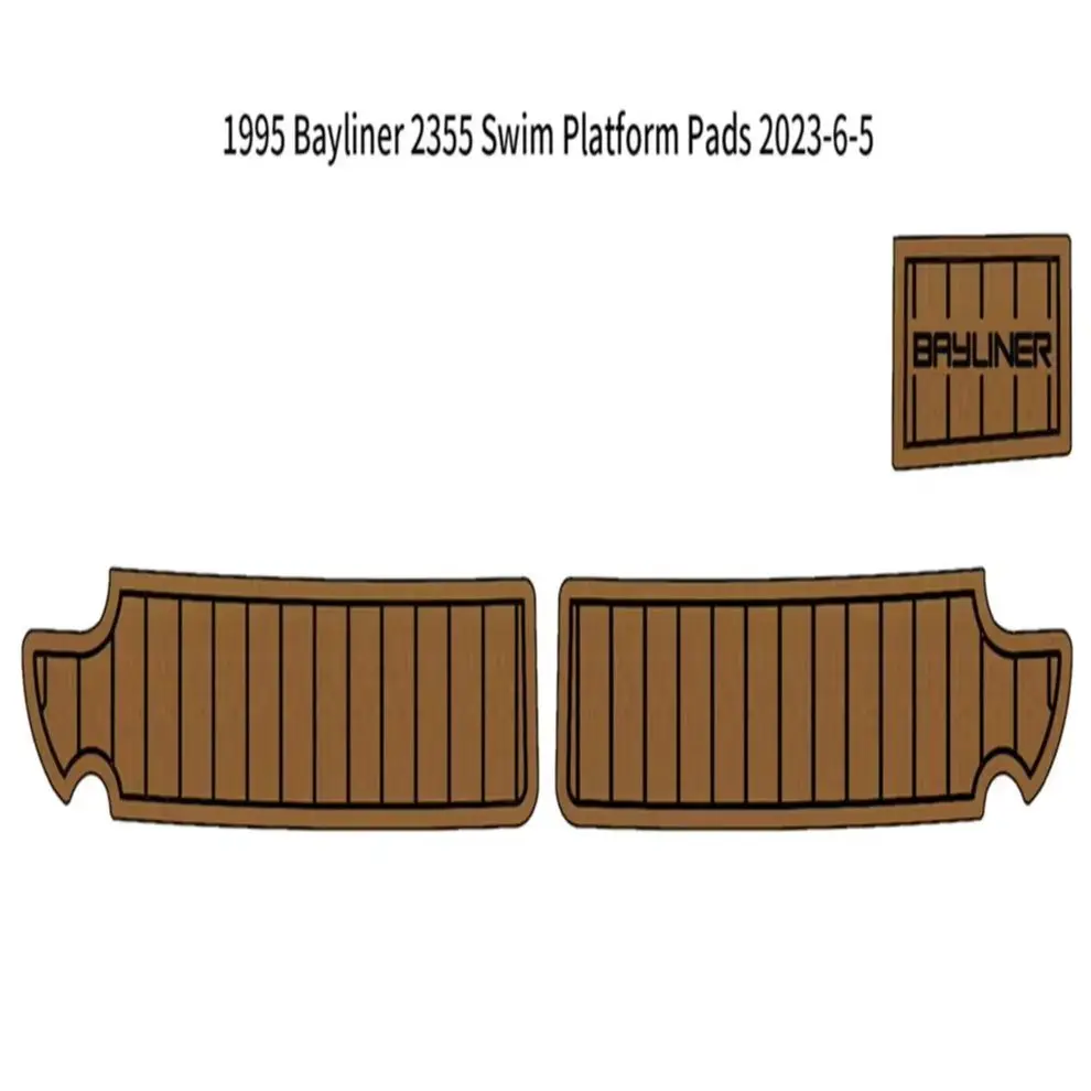 

1995 Bayliner 2355 Swim Platform Pad Boat EVA Foam Faux Teak Deck Floor Mat SeaDek MarineMat Gatorstep Style Adhesive hr16