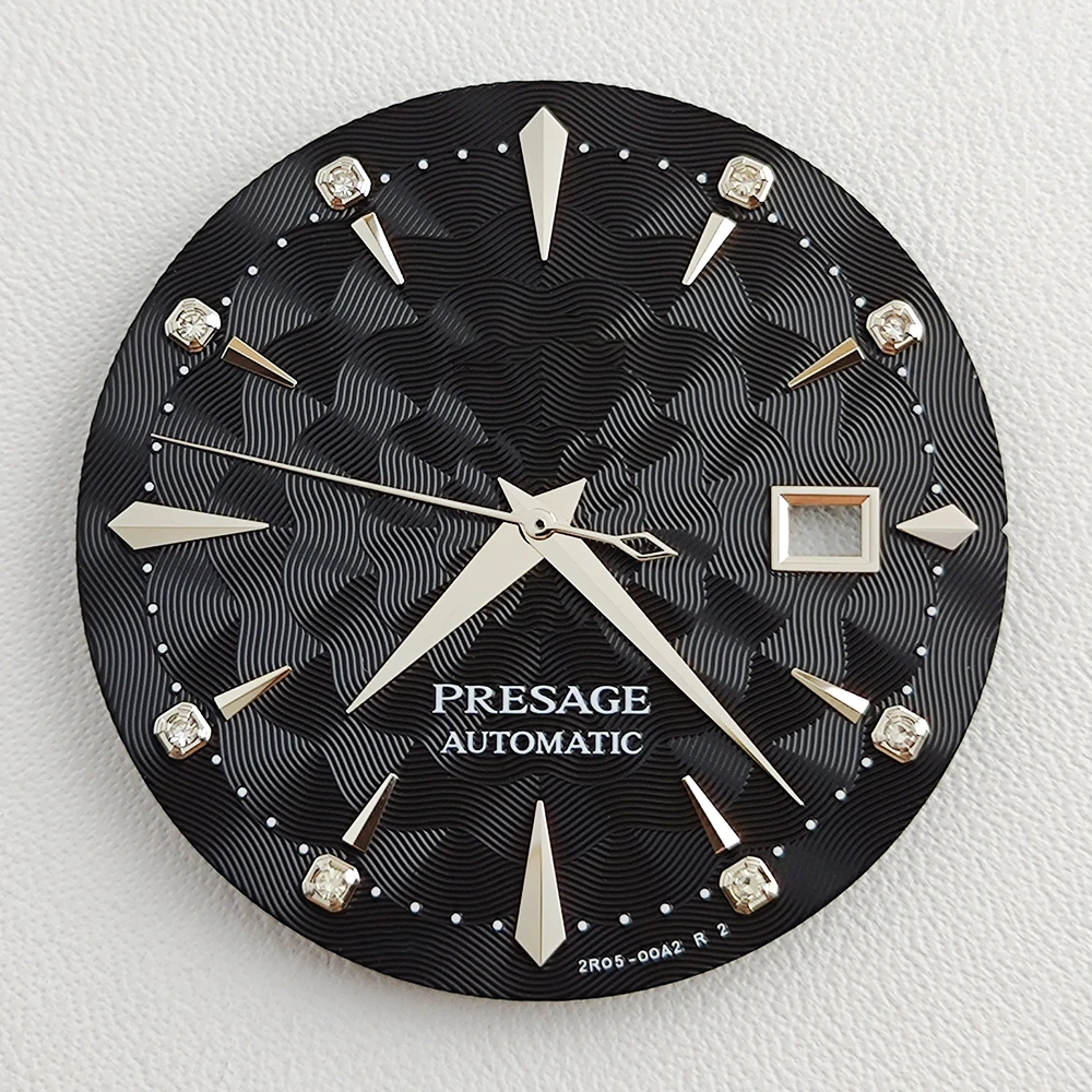 29mm NH35 Zifferblatt mit PRESAGE S Logo, Cocktail-Zifferblatt mit Bohrung für NH35 NH36 Automatikwerke, WatchMods Maßgefertigte Uhr – Detail 6
