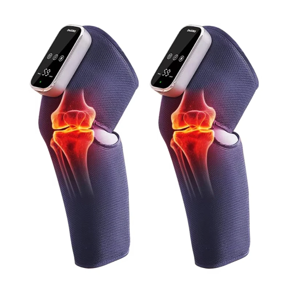 Air Compression And Vibrating Arthritis Cordless Joint Knee Massage Machine Electric Heating Knee Massager