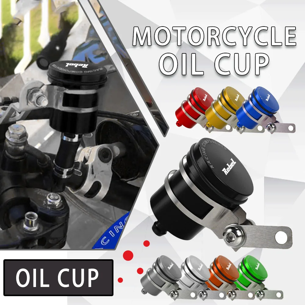 

Motorcycle Brake Clutch Tank Cylinder Fluid Oil Reservoir Cup FOR Honda REBEL CMX250C CMX300 CMX1100 2017- 2023 CMX 500 1100