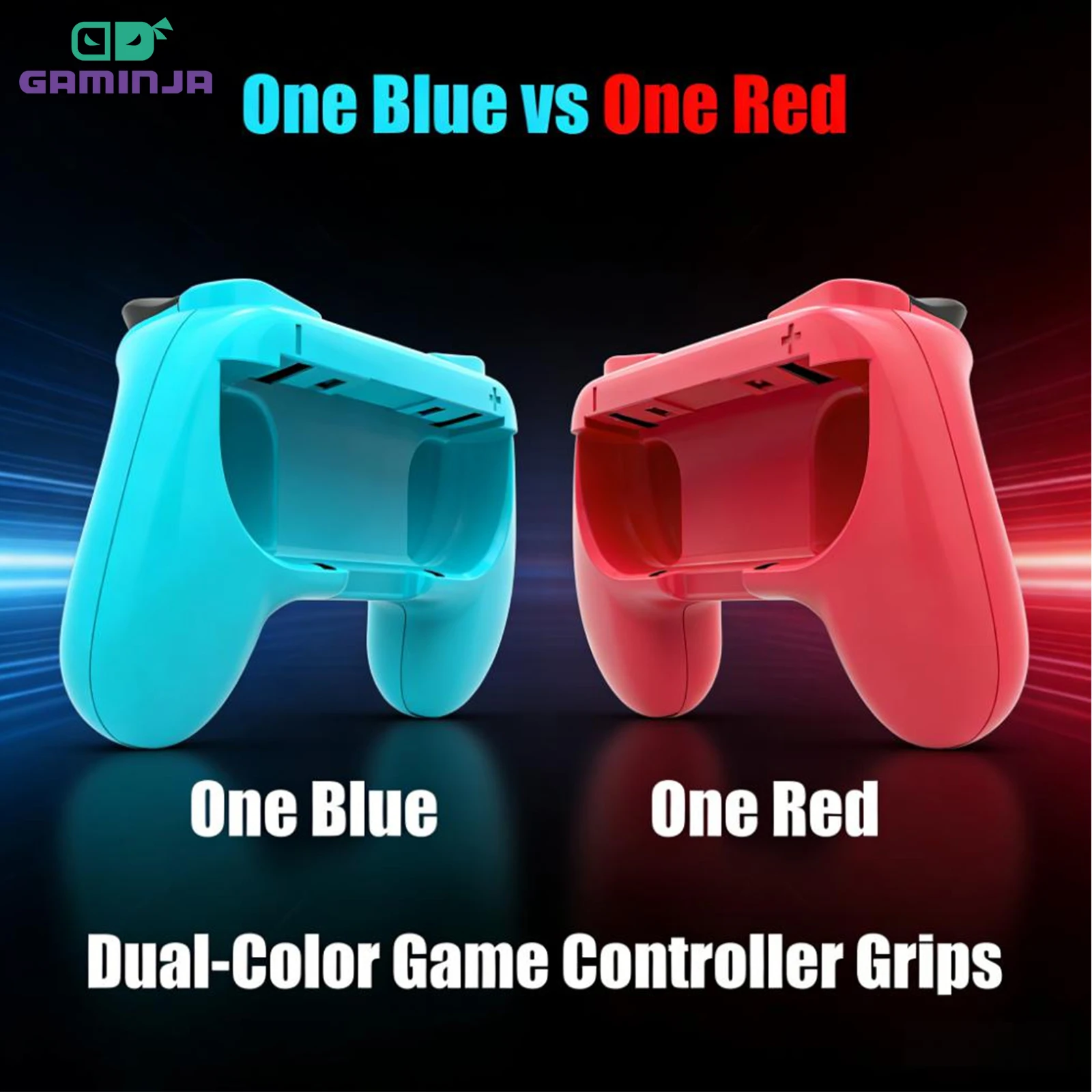 GAMINJA 2Psc Wear Resistant Handle Controller For Nintendo Switch Ergonomic Hand Grip Controller Handle For Switch Joy Con