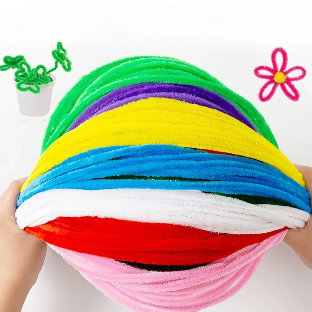 100–1500 Stück Rohrreiniger zum Basteln, mehrfarbig, Chenille-Stiele, Drehstäbe, Plüschstab für Kinder, DIY, Kunsthandwerk, Dekoration – Detail 7