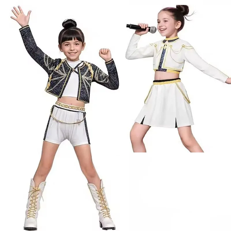 

KPop Руми Зои Косплей Костюм Шоу Рождество Охотники Демонов Косплей Жилет Пальто Шорты Комплект HUNTRIX Одеваются Вечеринка