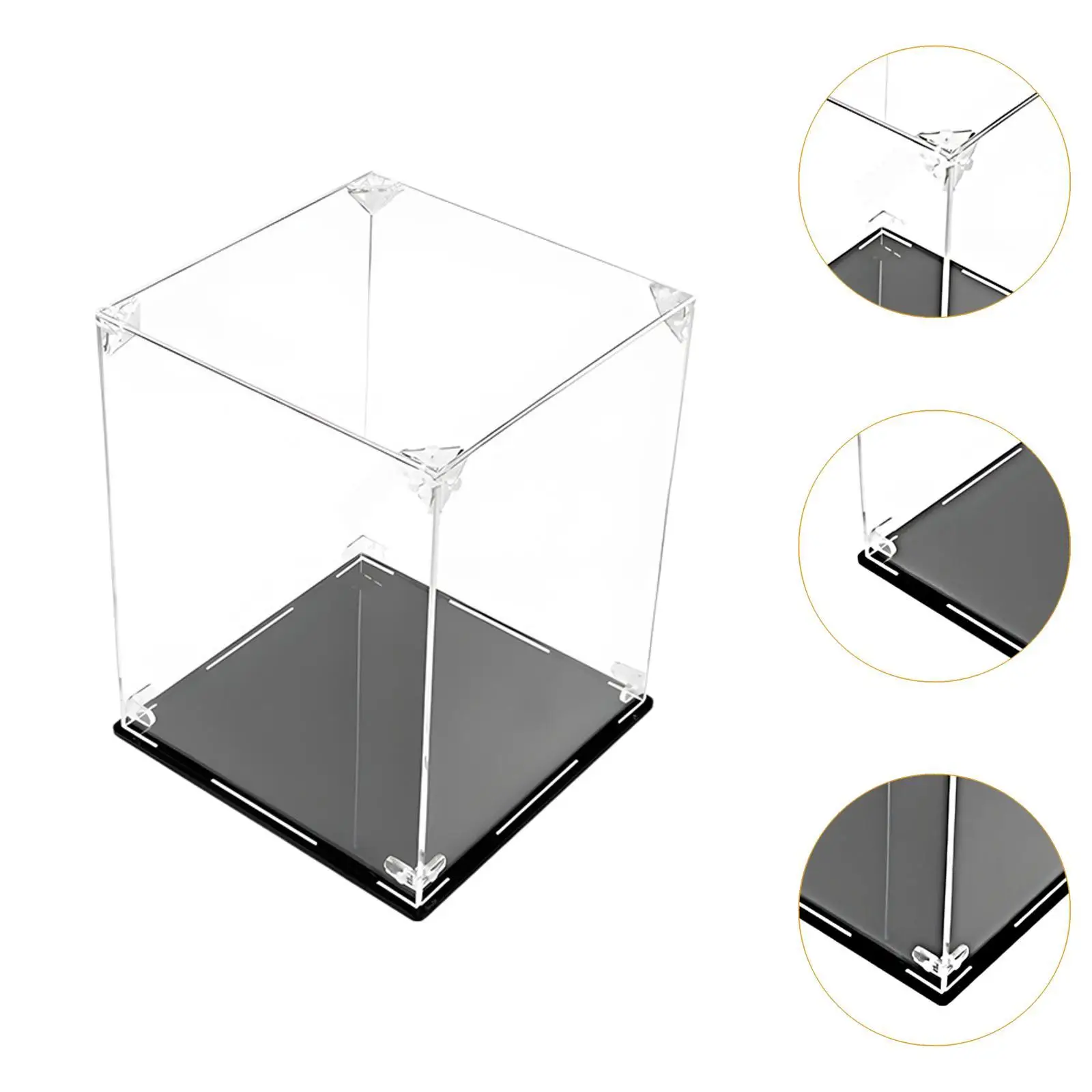 Acrylic Display Case,Clear Display Box Countertop Box Dustproof Storage Organizer Assemble Display Box for Action Figures