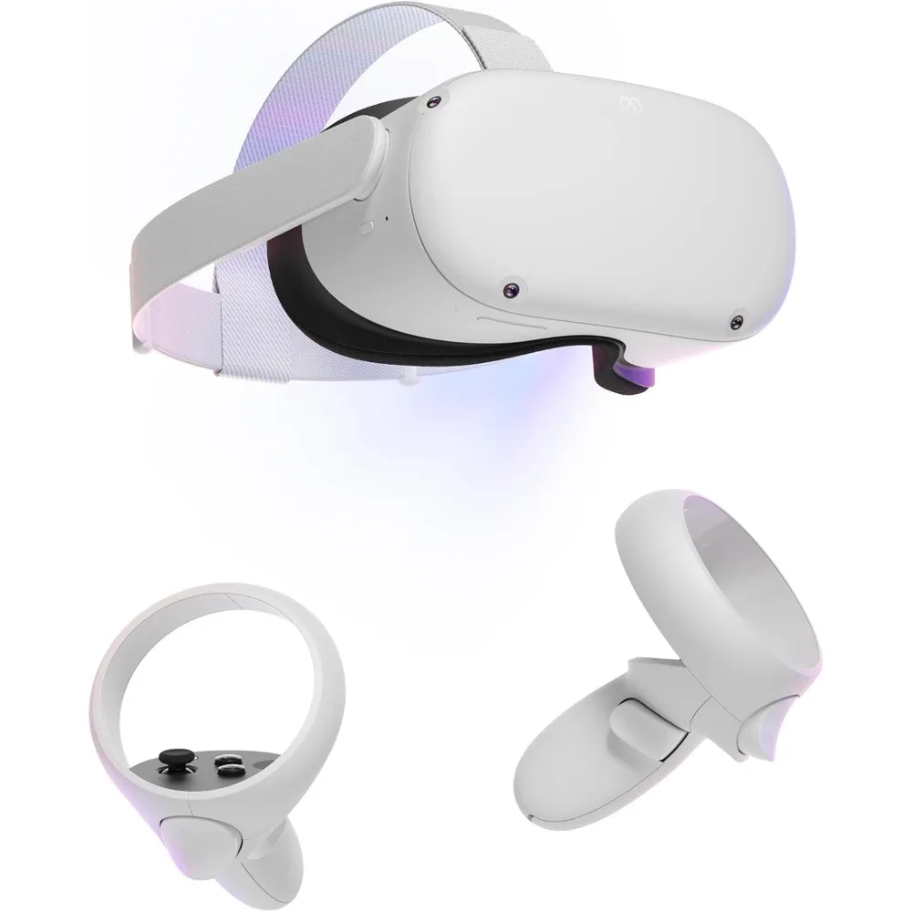 2 Advanced All-in-One Virtual Reality Gmaing VR Headset 128GB Set, White