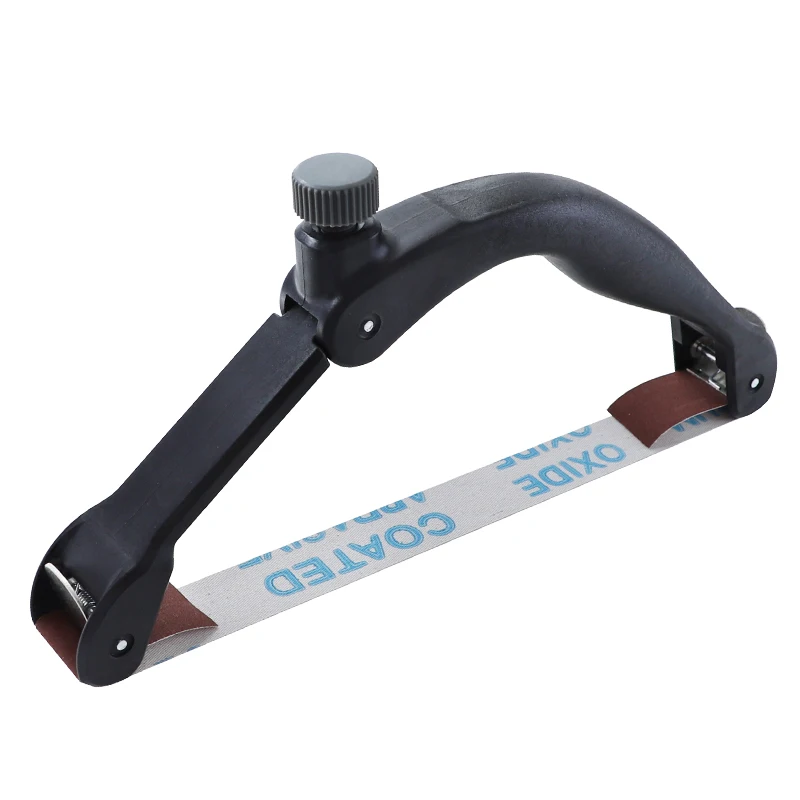 Bow Sandpaper Holder Portable Adjustable Handheld Sandbow Hand Curve Sanding Polishing Belt Auxiliary Tools