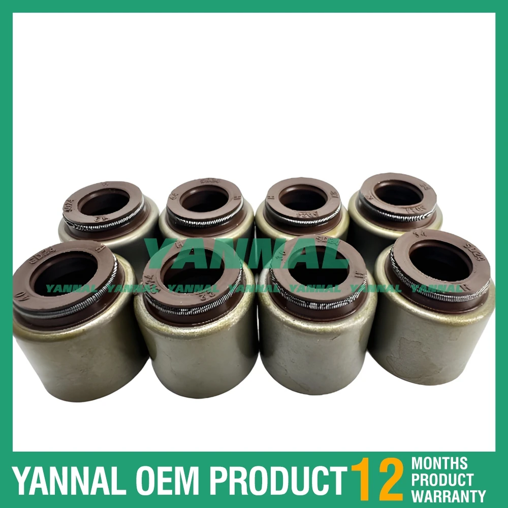 

Premium quality 8PCS YN33GBZ Valve Oil Seal HA0380B For YunNei Diesel Engine Parts