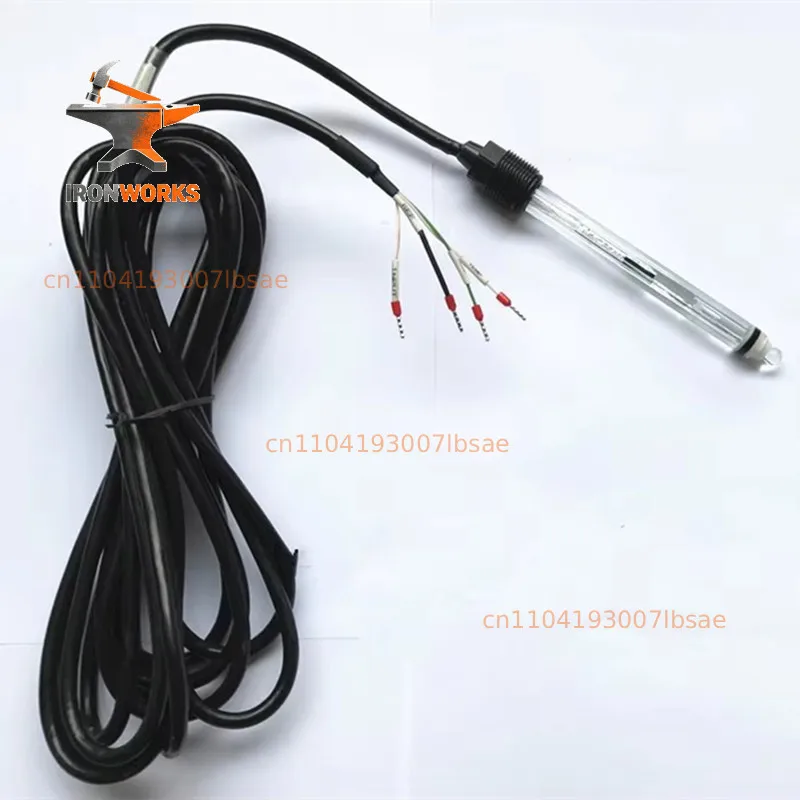Glass pH electrode, industrial on-line temperature compensation pH probe, three composite high temperature pH meter electrode.
