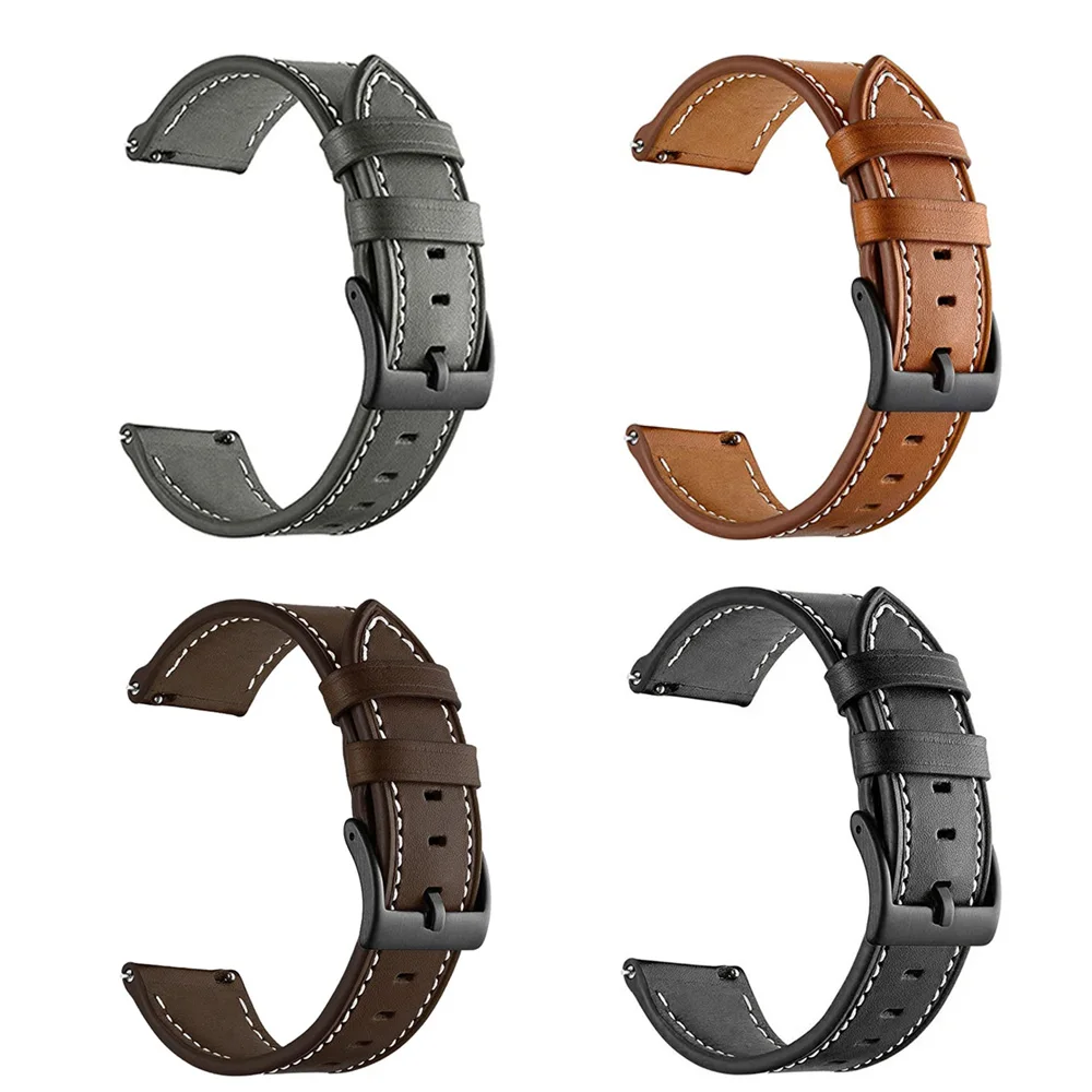 22mm cuir PU pour Samsung Galaxy montre 7 6 5 4 3 40MM 43MM 47MM Bracelet bracelets de montre pour Galaxy montre 46mm/Active 2 40mm 44mm