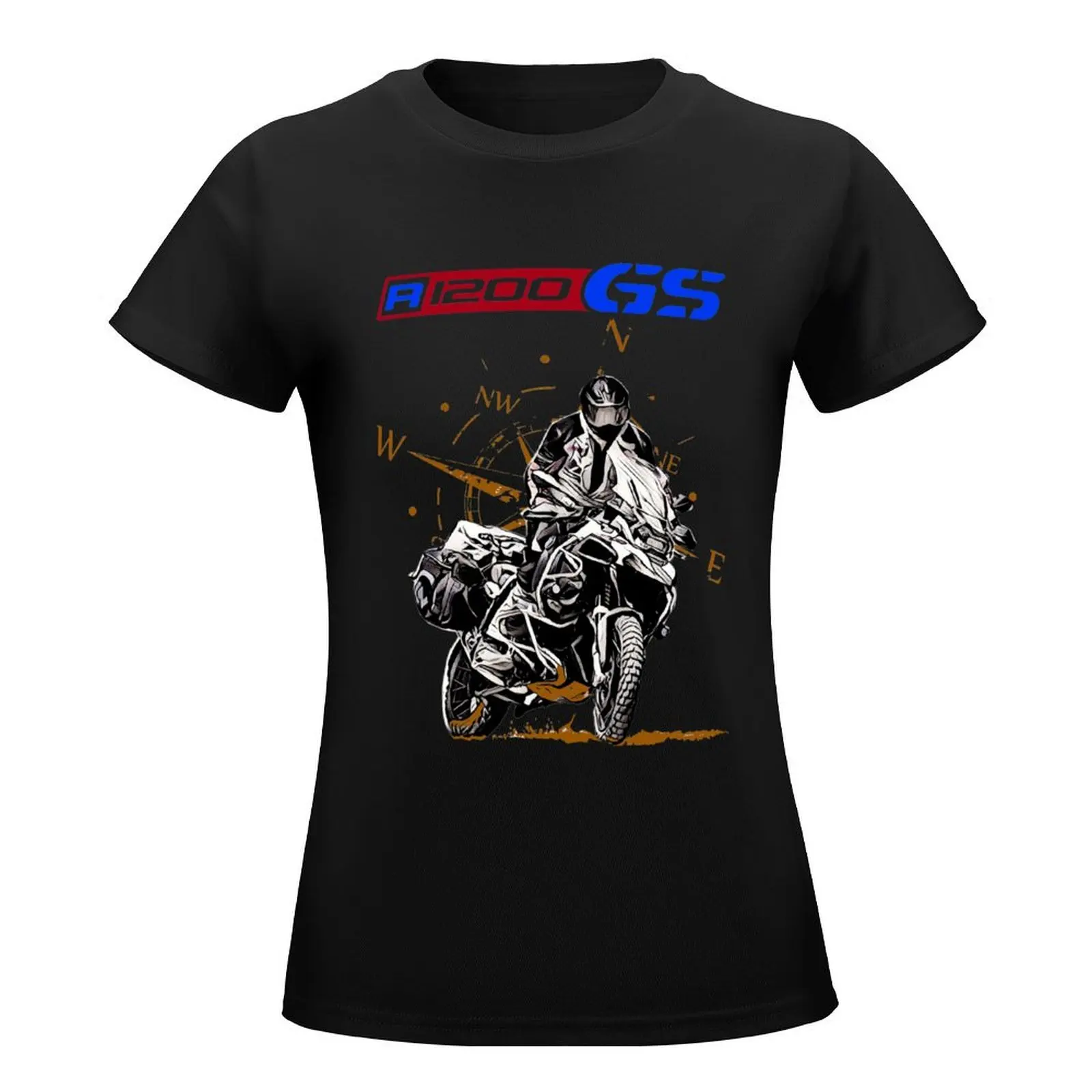 R1200 GS Adventure Premium Big trail T-Shirt summer tops cute tops hippie clothes korean Women's clothes