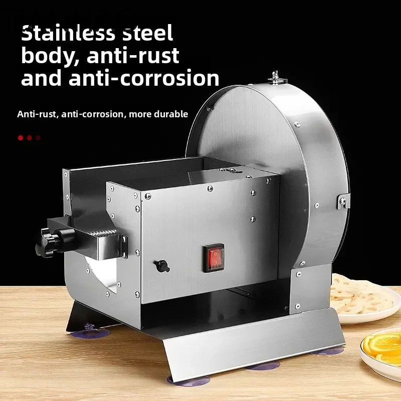 Multi-Purpose Slicer - Electric & Manual Operation, Non-Slip Base, Auto Sharpening Blade - Perfect for Deli/Restaurant/