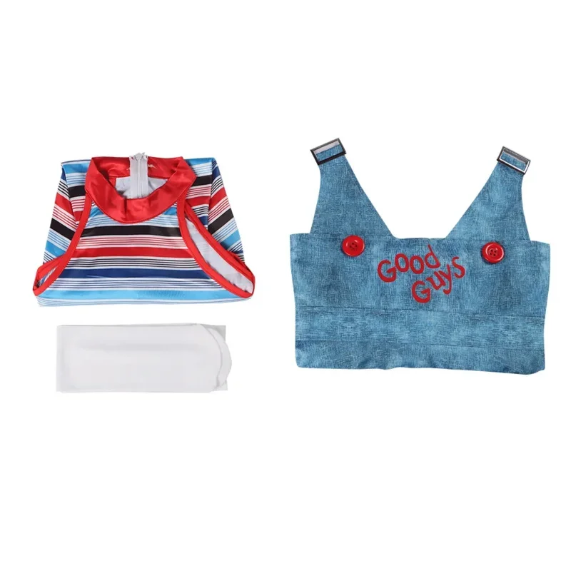 Sn88 Chucky cosplay costume horror scary costume adult women shirt skirt suits Halloween girls party Carnival roleplay